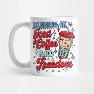 running on iced coffee and freedom gift for you Mug